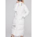 Modern White hooded drawstring fashion Winter Duck Down down coat