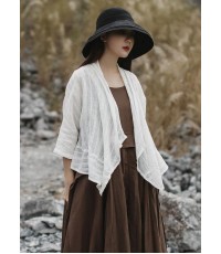 Beautiful bracelet sleeved cotton clothes Shirts white shirt summer