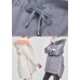 Luxury Blue Grey hooded Raccoon hair collar drawstring Winter Duck Down Winter Coats