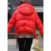 Club Red hooded Patchwork Thick Winter Duck Down Jackets